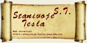 Stanivoje Tesla vizit kartica
